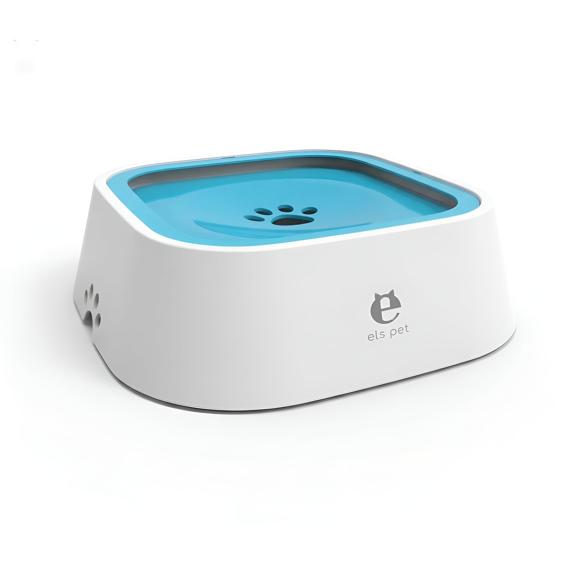 Ergonomic slow feeder water bowl for large dogs and small pets alike.