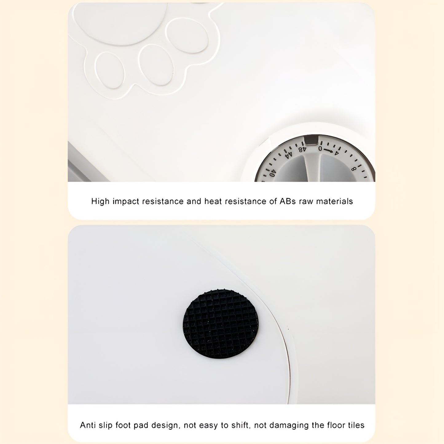 Sleek white smart dog food dispenser for modern home decor, available at Pawlany.