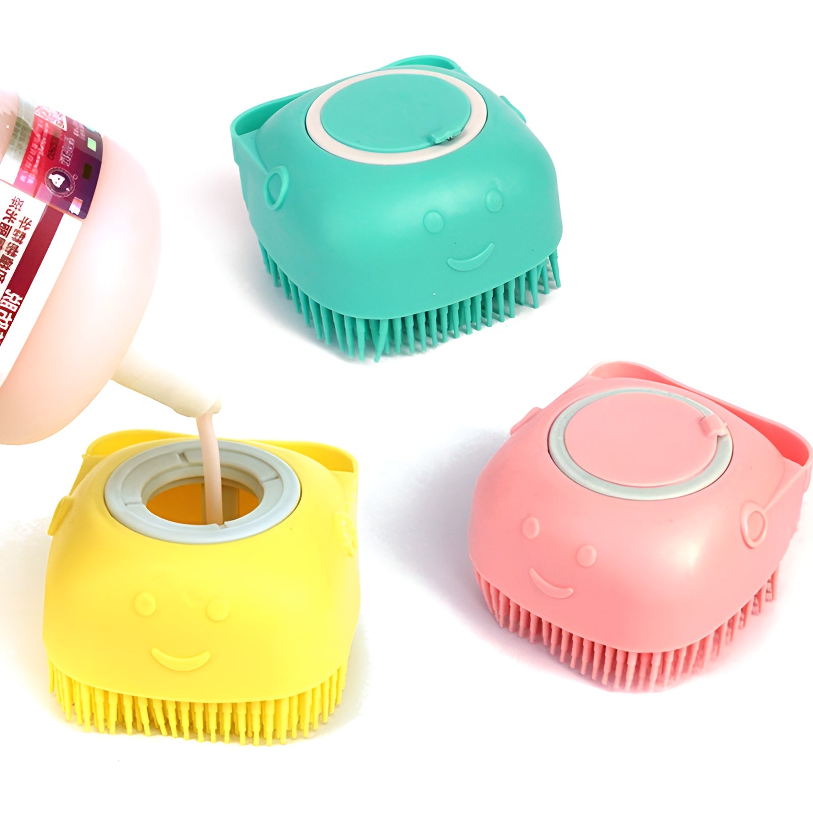 Gentle pet massage grooming comb made from high-quality food-grade silicone.