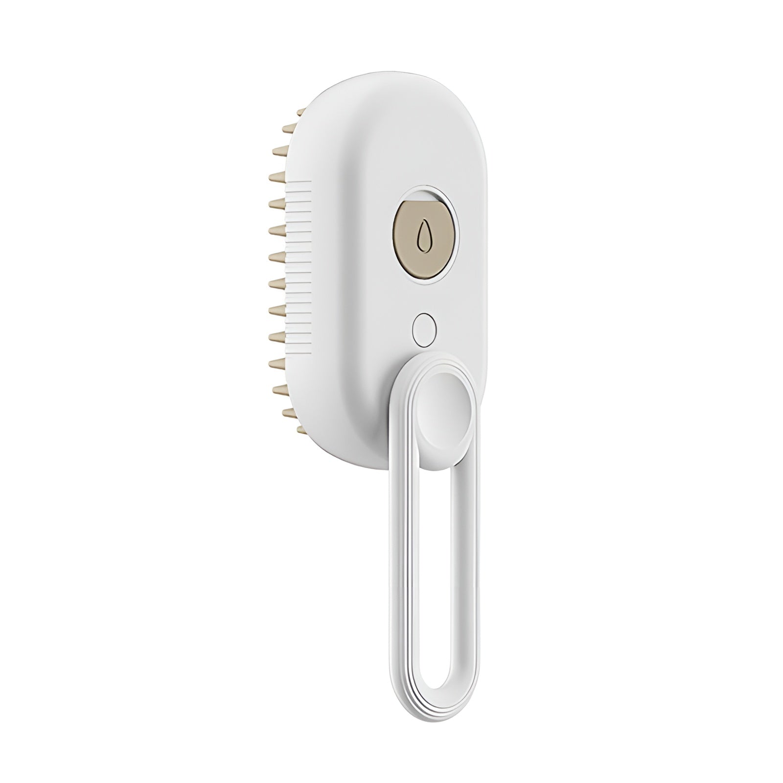 Professional-grade cat grooming steam brush tool for a clean and shiny coat.